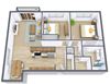 Place One Apartments | Two Bedroom | Plan 21B Place One Apartments | Two Bedroom | Plan 21B